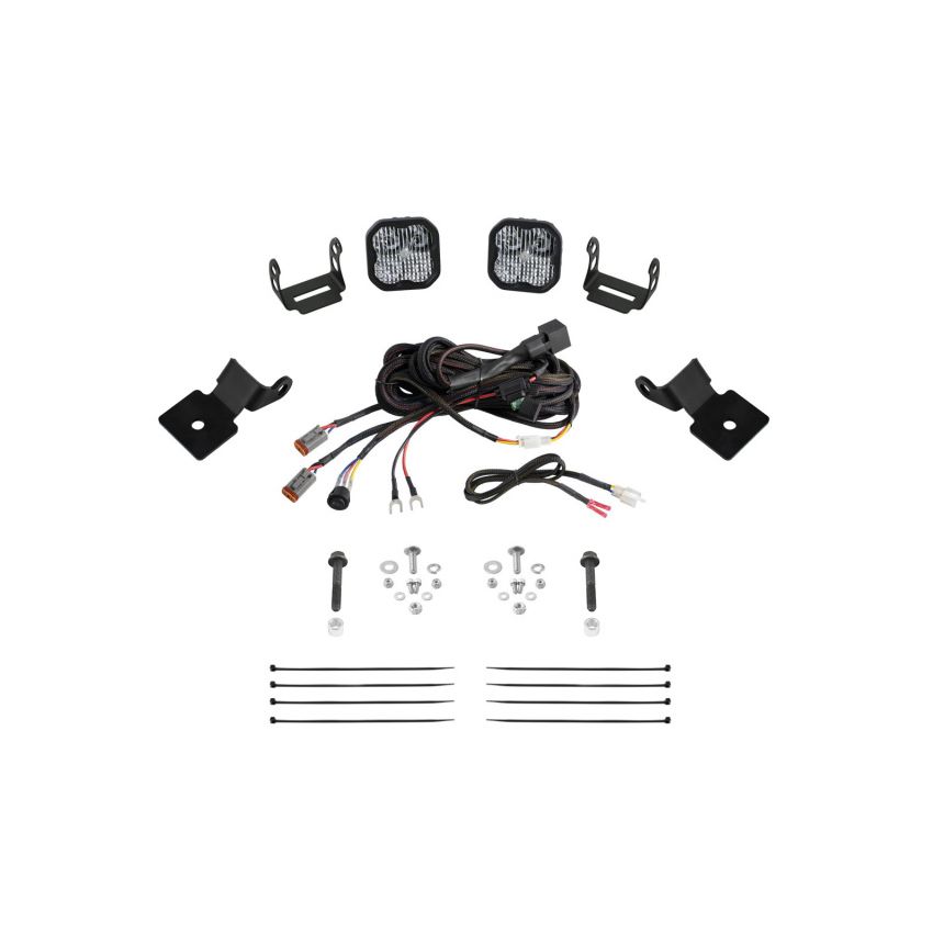 Diode Dynamics DD7848 14-18 Polaris RZR XP Stage Series SS3 A-Pillar Pod Kit - Pro White Combo