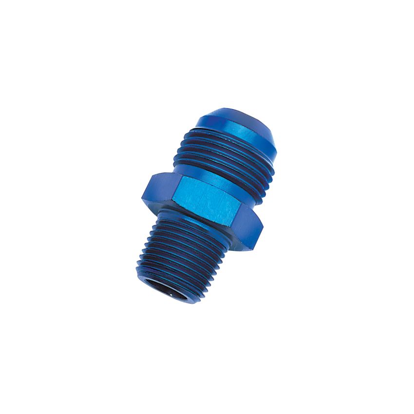 Russell Performance -6 AN to 1/8in NPT Straight Flare to Pipe (Blue)
