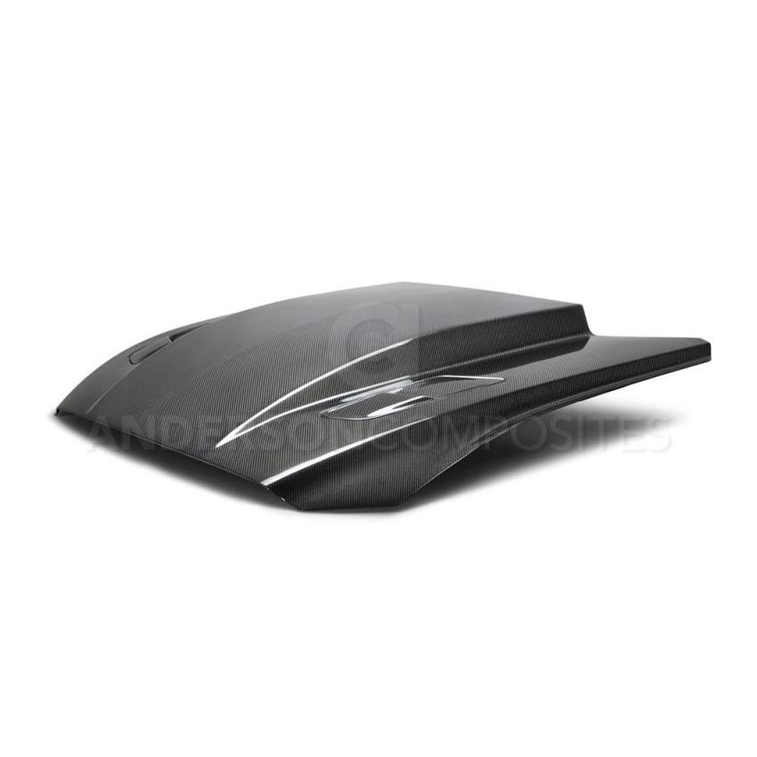 Anderson Composites 2015-2017 Ford Mustang Double Sided Carbon Fiber Cowl Hood