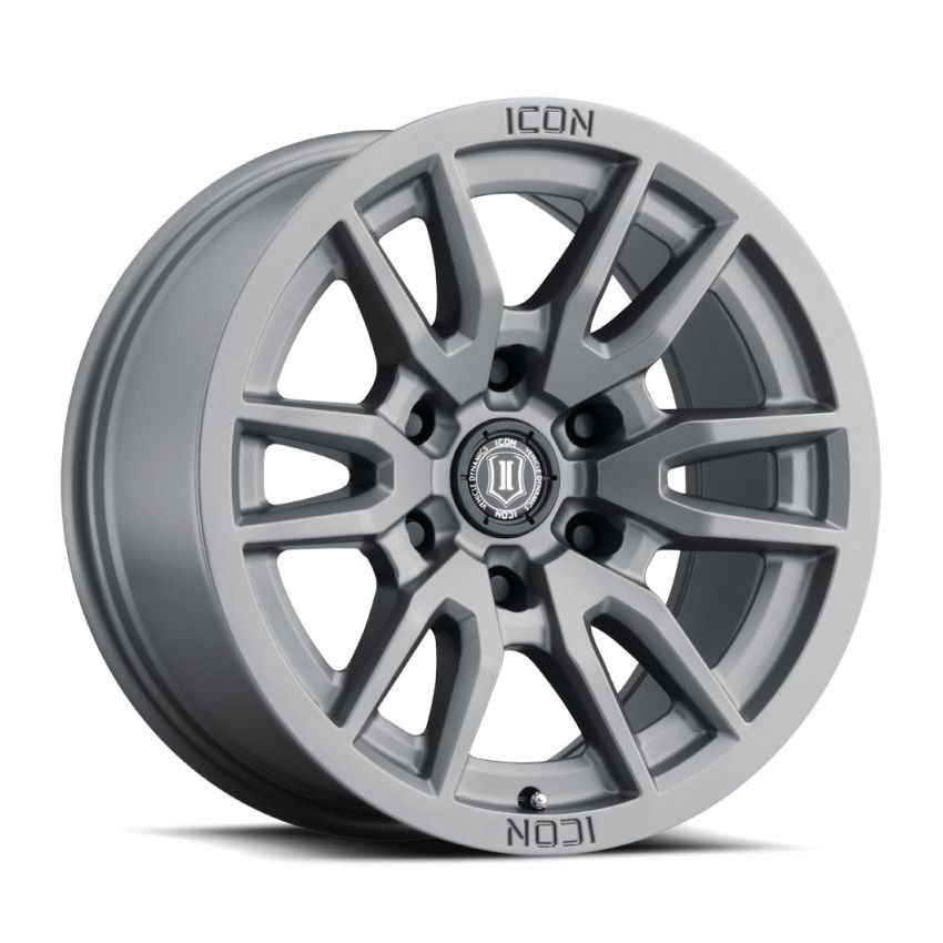 ICON 2417858347TT Vector 6 17x8.5 6x5.5 0mm Offset 4.75in BS 106.1mm Bore Titanium Wheel