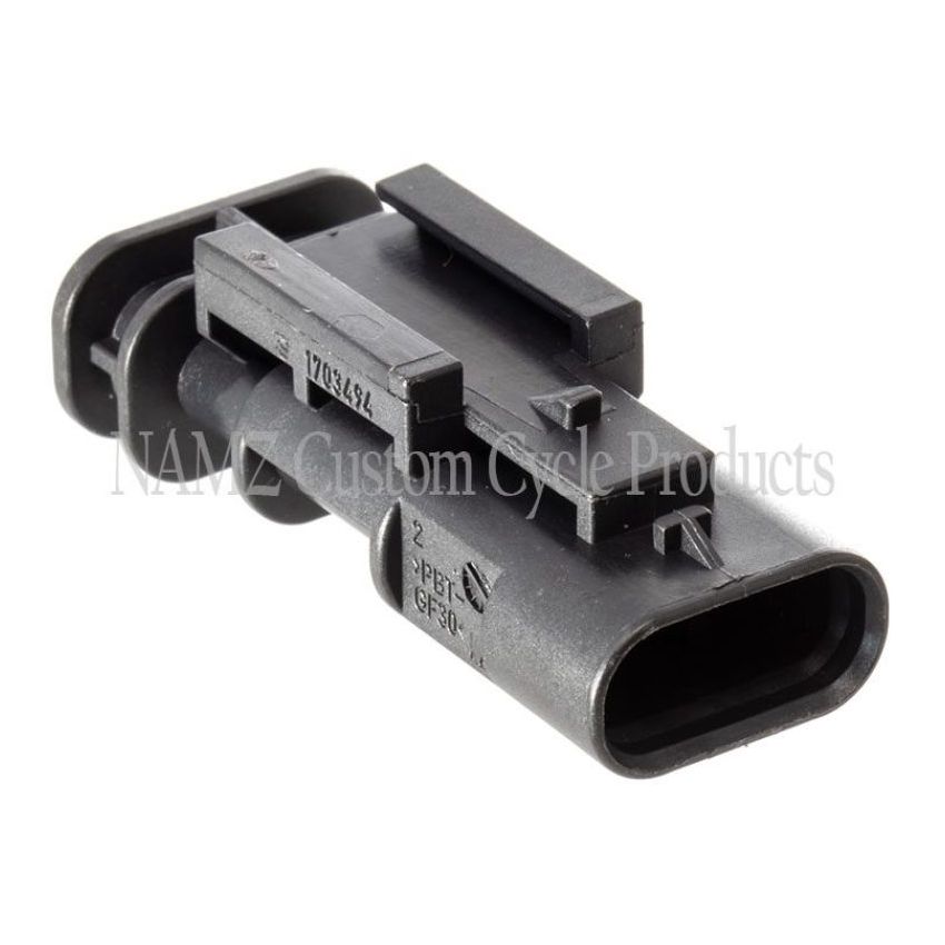 NAMZ NMCON-03R 2017+ Softail Models Rear Fender Harness Male Connector Kit for Center Taillight (OEM 69201613)