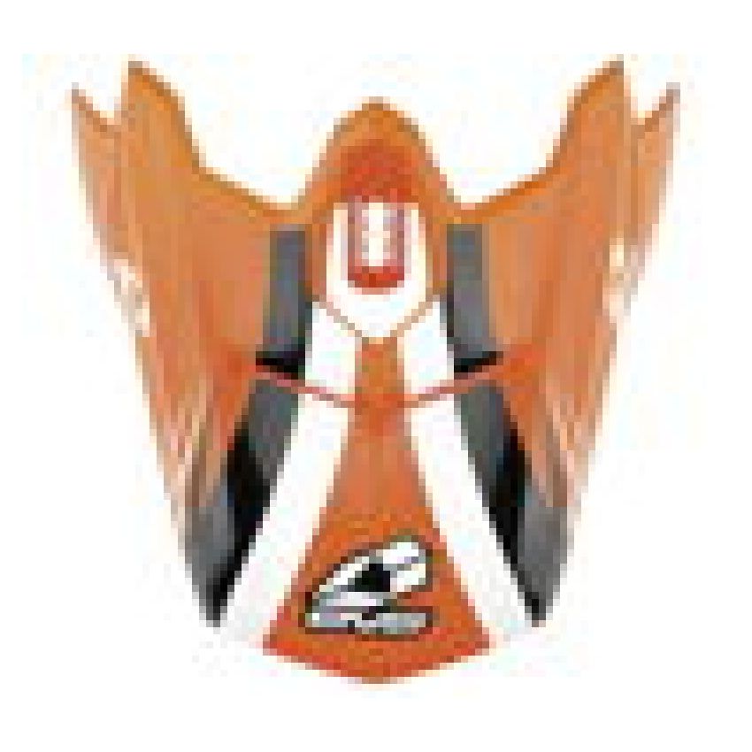 EVS H16T3W-VSOWBK T3 Works Visor - Orange/White/Black