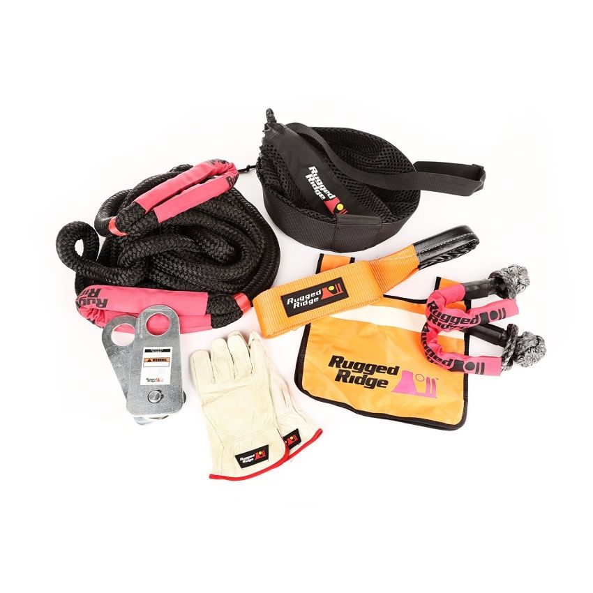 Rugged Ridge Premium Recovery Kit with Mesh Bag