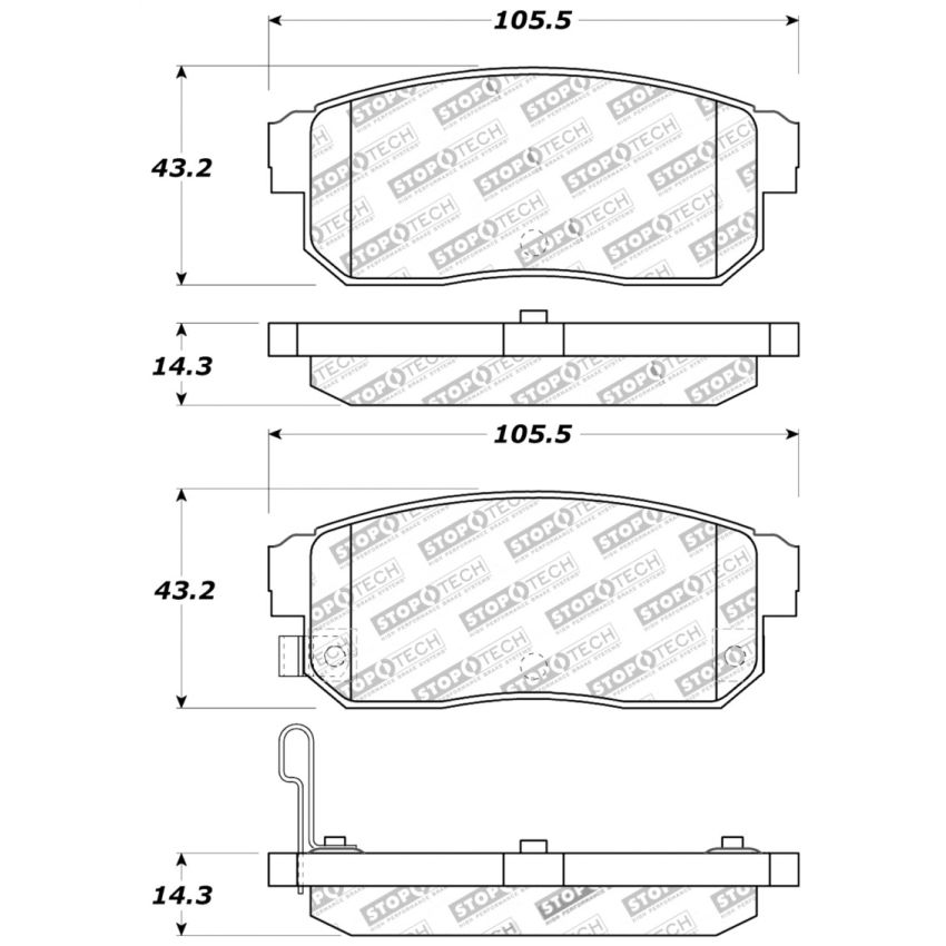 StopTech Performance 04-07 RX-8 Rear Pads