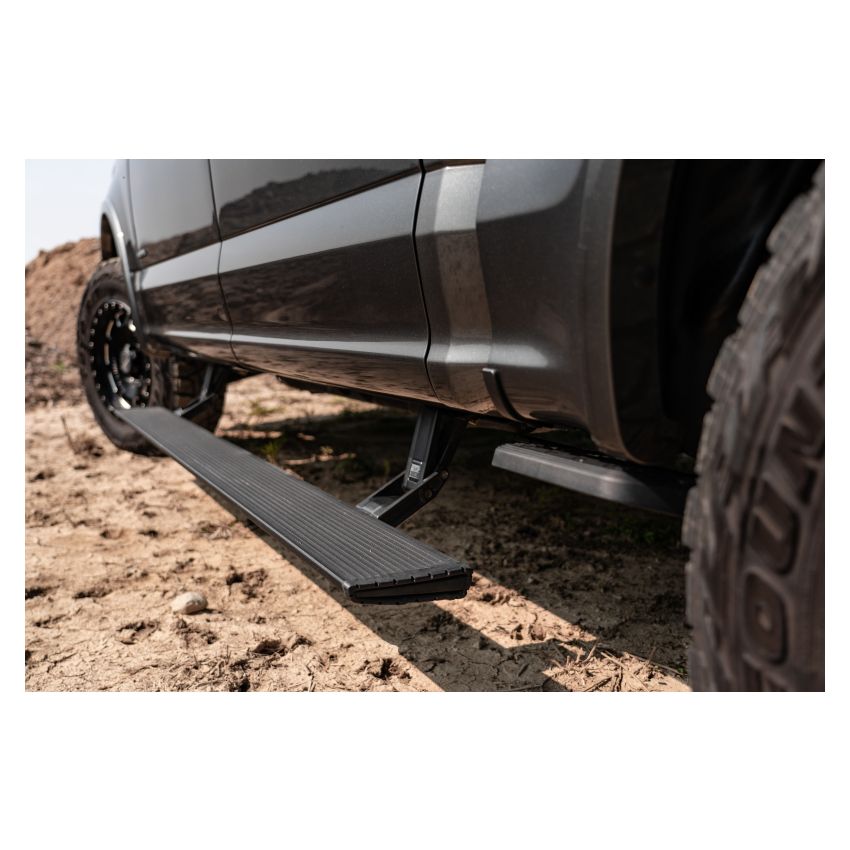 AMP Research 78254-01A 2019 Chevy Silverado 1500 Crew PowerStep Xtreme - Black (Incl OEM Style Illumination)