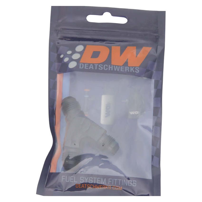 DeatschWerks 6AN Male Flare to 6AN Male Flare to 6AN Male Flare Y Fitting - Anodized Matte Black