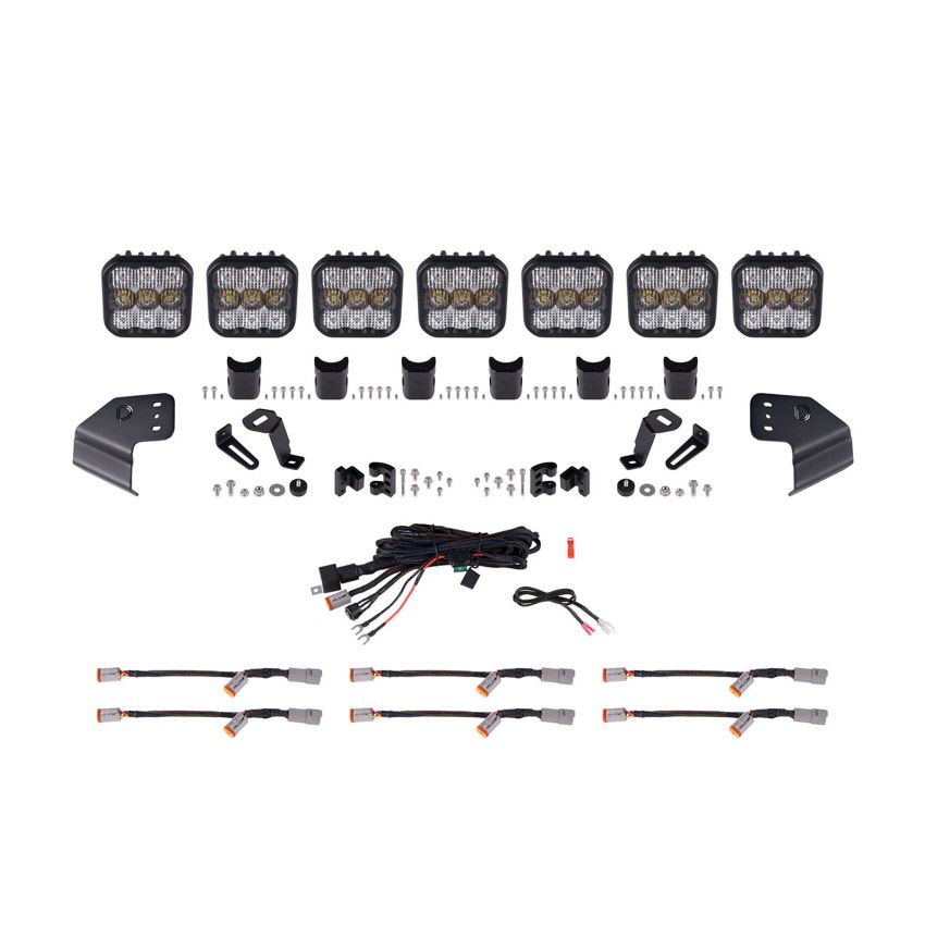 Diode Dynamics DD7232 Bronco SS5 Sport CrossLink Windshield - White Combo Lightbar Kit