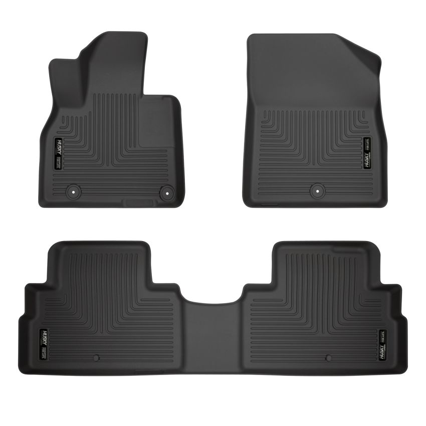 Husky Liners 2020 Kia Telluride Weatherbeater Black Front & 2nd Seat Floor Liners