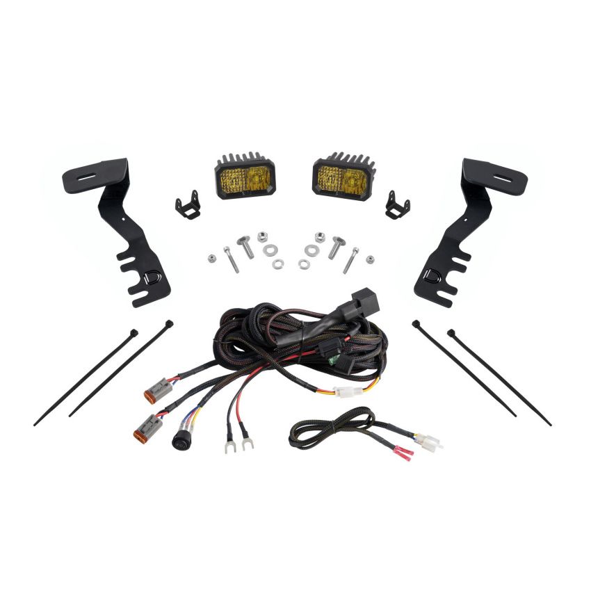 Diode Dynamics DD7937 2024+ Toyota Tacoma Stage Series 2in LED Ditch Light Kit - Pro Yellow Combo