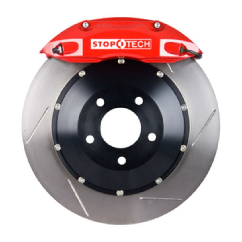 Stoptech 83.160.0047.71 08-13 BMW M3/11-12 1M Coupe Rear Red ST-40 Calipers 355x32 Slotted Rotors Pads & SS Lines