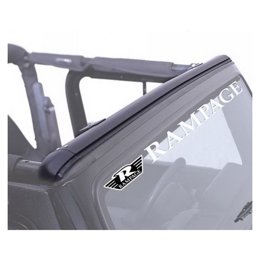 Rampage 1997-2006 Jeep Wrangler(TJ) Windshield Channel - Black