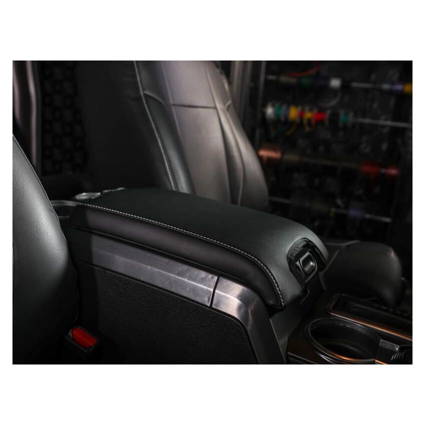 PRP Seats B107-06 PRP 10-14 Ford Raptor  Center Console Cover- Black with Silver Stitch