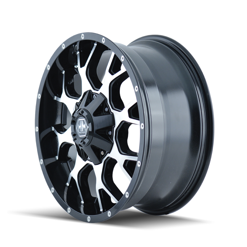 Mayhem 8015 Warrior 18x9 / 5x114.3 BP / 18mm Offset / 87mm Hub Black/Machined Face Wheel