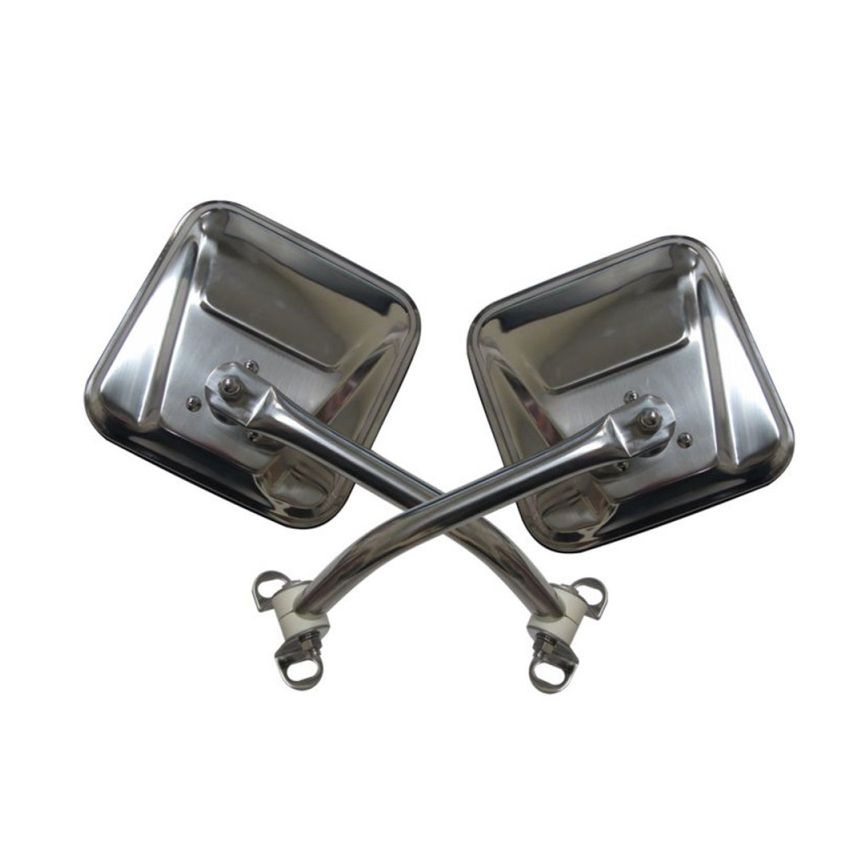 Rampage 1976-1983 Jeep CJ5 Mirror Kit - Stainless