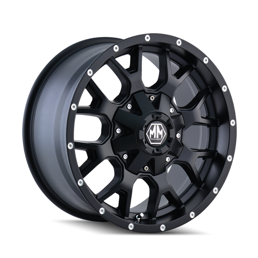 Mayhem 8015 Warrior 17x9 / 6x114.3 BP / 18mm Offset / 78.3mm Hub Matte Black Wheel