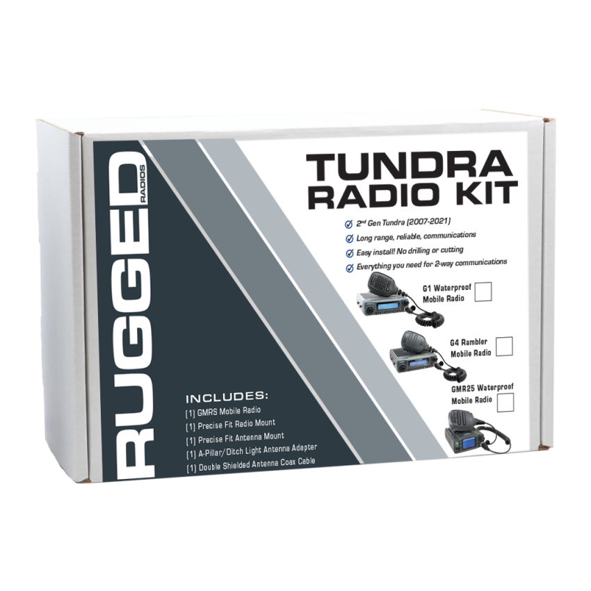 Rugged Radios TK1-GMR25 Toyota Tundra Two-Way GMRS Mobile Radio Kit 25 Watt - GMR25 Waterproof