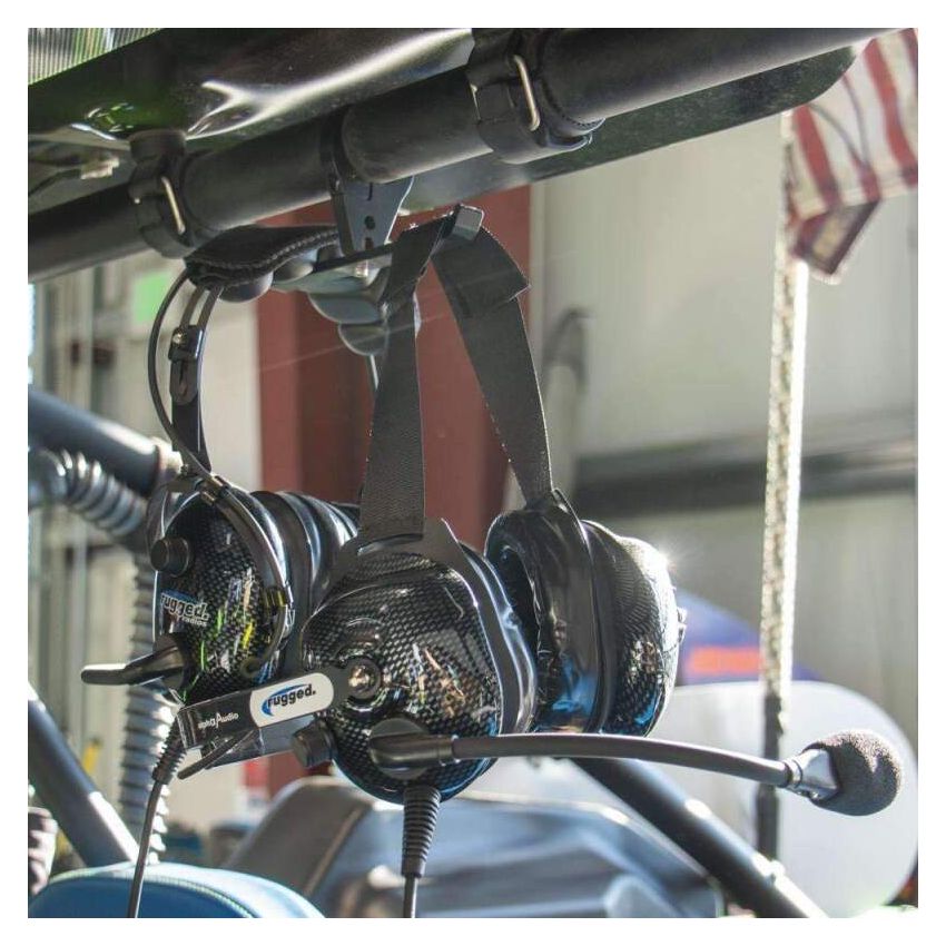 Rugged Radios HH-1.25 Dual Headset Hanger with Bar Mount 1.25 Inches Tube Diameter