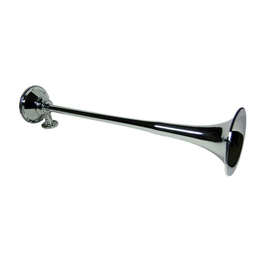 Kleinn Air Horns 411 Kleinn Chrome Roof Mount Single Horn/ 21.5In - Chrome-Plated Spun Copper