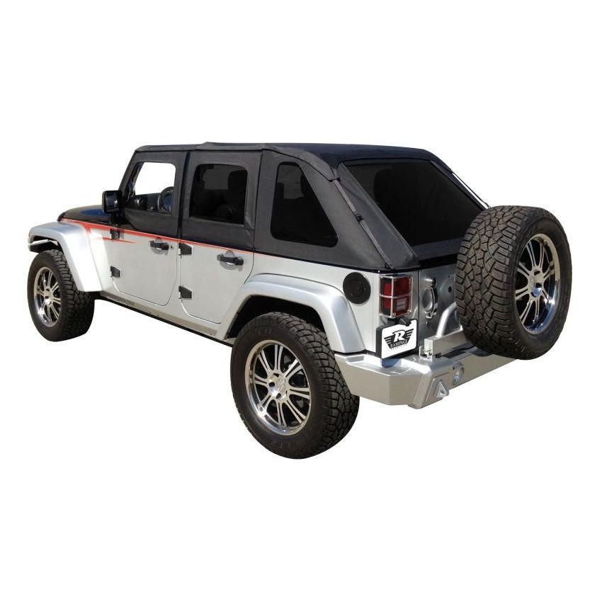 Rampage 2007-2018 Jeep Wrangler(JK) Unlimited Frameless Soft Top Kit - Black Diamond