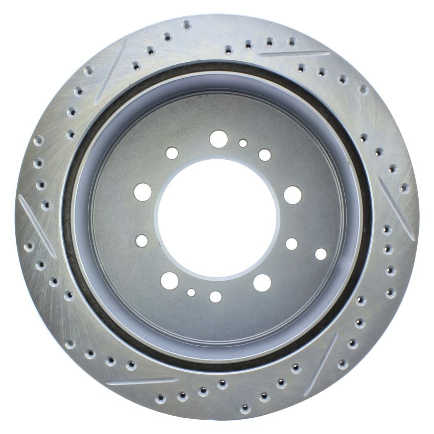 StopTech Select Sport 13-17 Toyota Land Cruiser Sport Drilled / Slotted Rear Driver-Side Brake Rotor