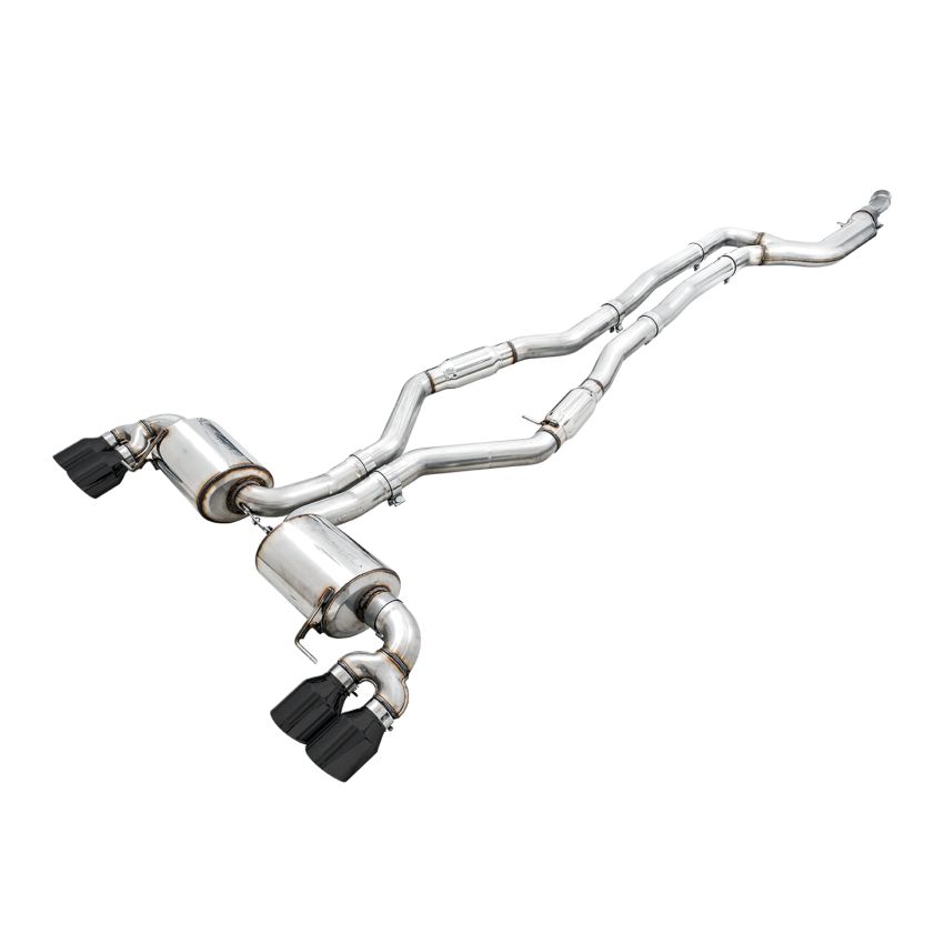 AWE Tuning 3015-43158 2019+ BMW M340i (G20) Resonated Touring Edition Exhaust - Quad Diamond Black Tips