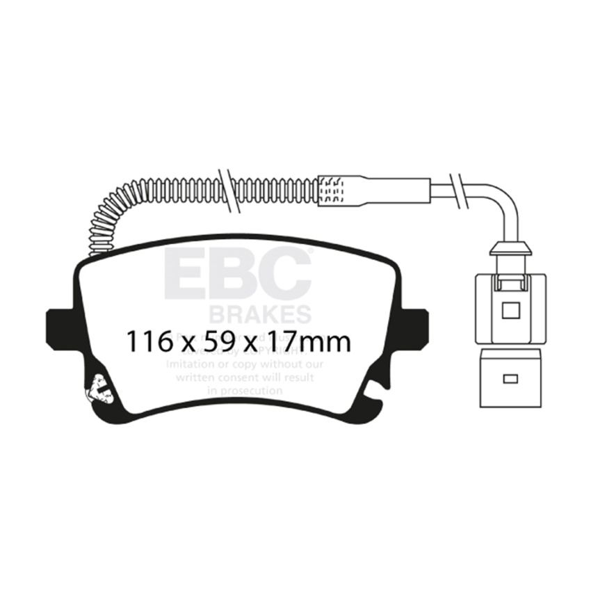 EBC UD076 78-83 Mazda RX7 2.3 (1.1 Rotary)(Rear Drums) Ultimax2 Front Brake Pads