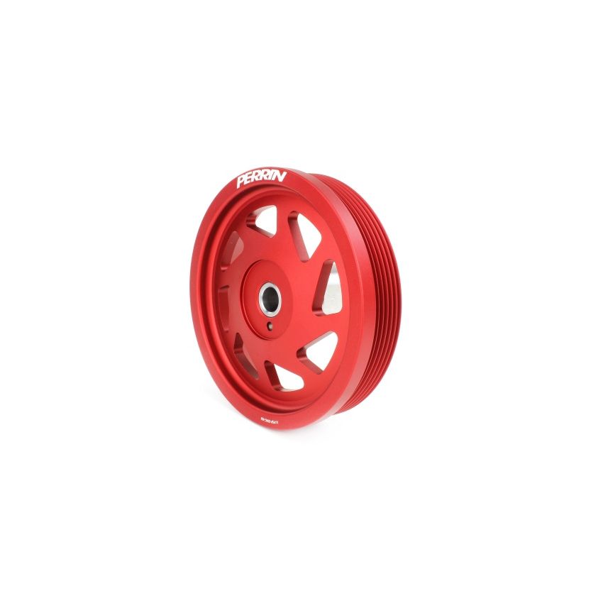 Perrin 19-21 Subaru WRX / 16-18 Forester Lightweight Crank Pulley (FA/FB Engines w/Large Hub) - Red