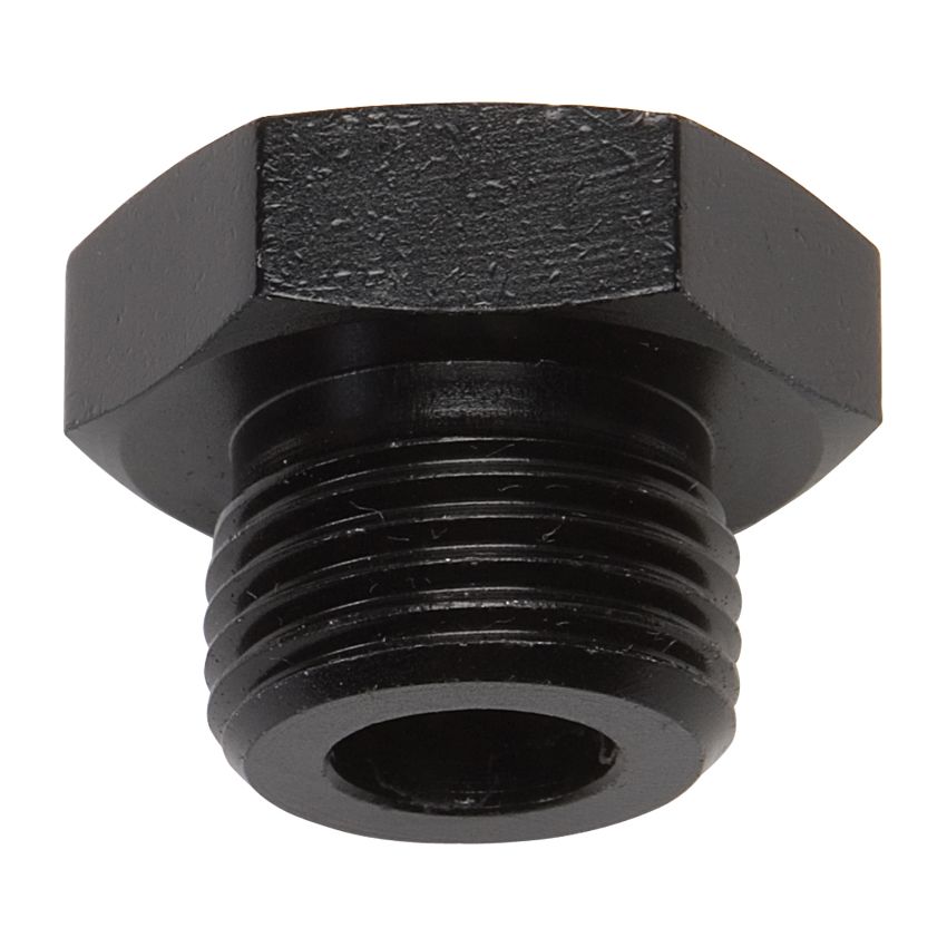 Russell Performance -8 AN Straight Thread Plug (Black)