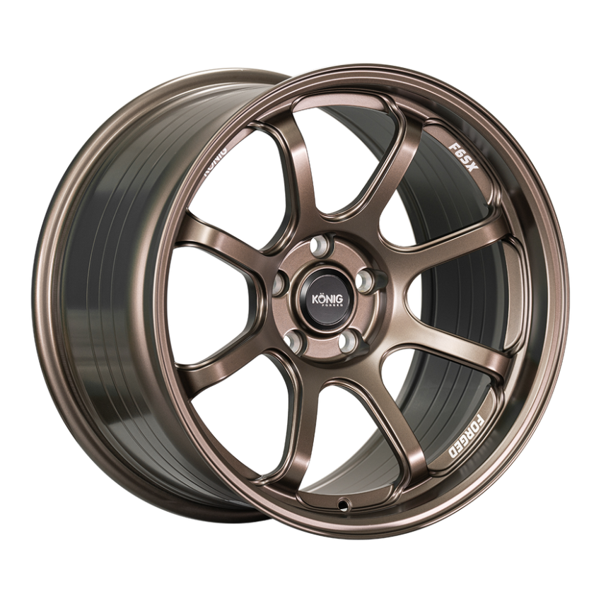 Konig F6SXN8514258 Forged F6SX 18x9.5 5x114.3 ET25 Race Bronze Wheel (Knurled Bead)