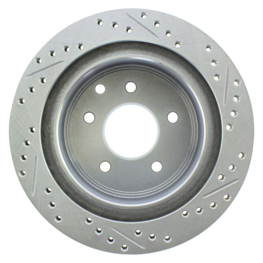 Stoptech 227.42077R Select Sport Nissan Slotted and Drilled Right Rear Rotor