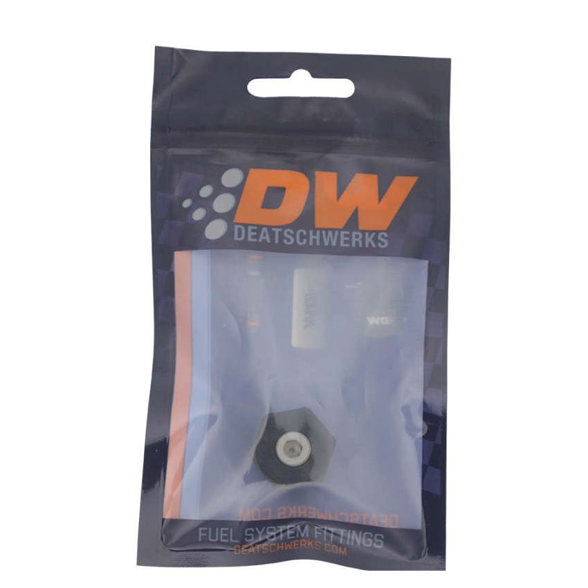 DeatschWerks 8AN ORB Male Plug Fitting with 1/8in NPT Gauge Port - Anodized Matte Black