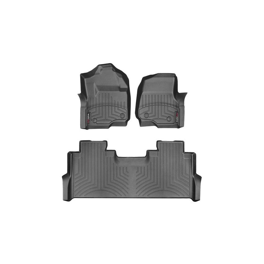 WEATHERTECH WEA441012-1-2 17-   Ford F250 Front & Rear Floorliners Black
