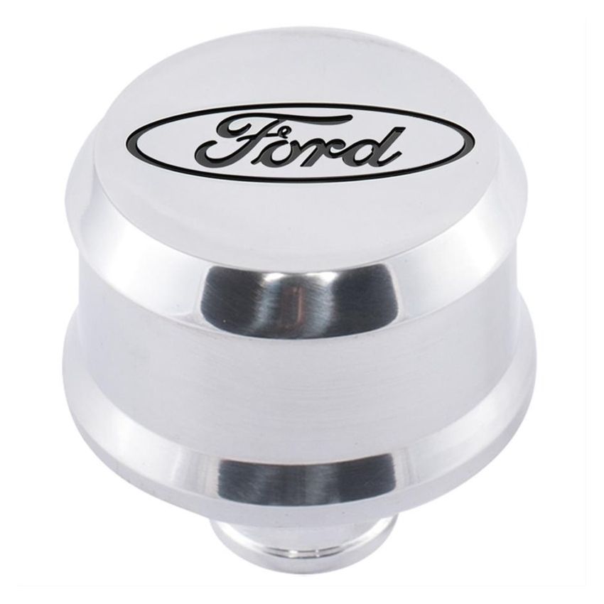 FORD FRD302-438 Valve Cover Breather w/ Slant Edge  Alm Polished