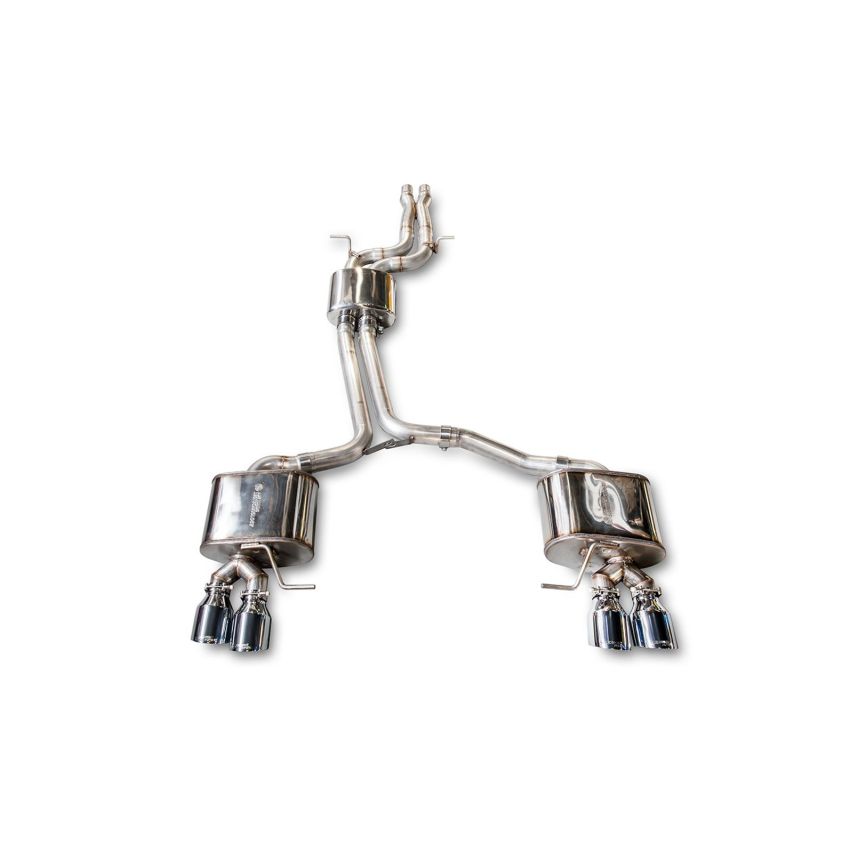 AWE Tuning 3015-42052 Audi 8R SQ5 Touring Edition Exhaust - Quad Outlet Chrome Silver Tips