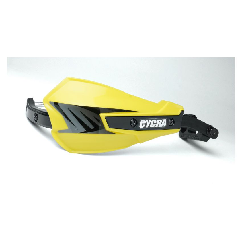 Cycra 1CYC-7801-55 Vortex Hand Guard/w Universal U-Clamps - Yellow
