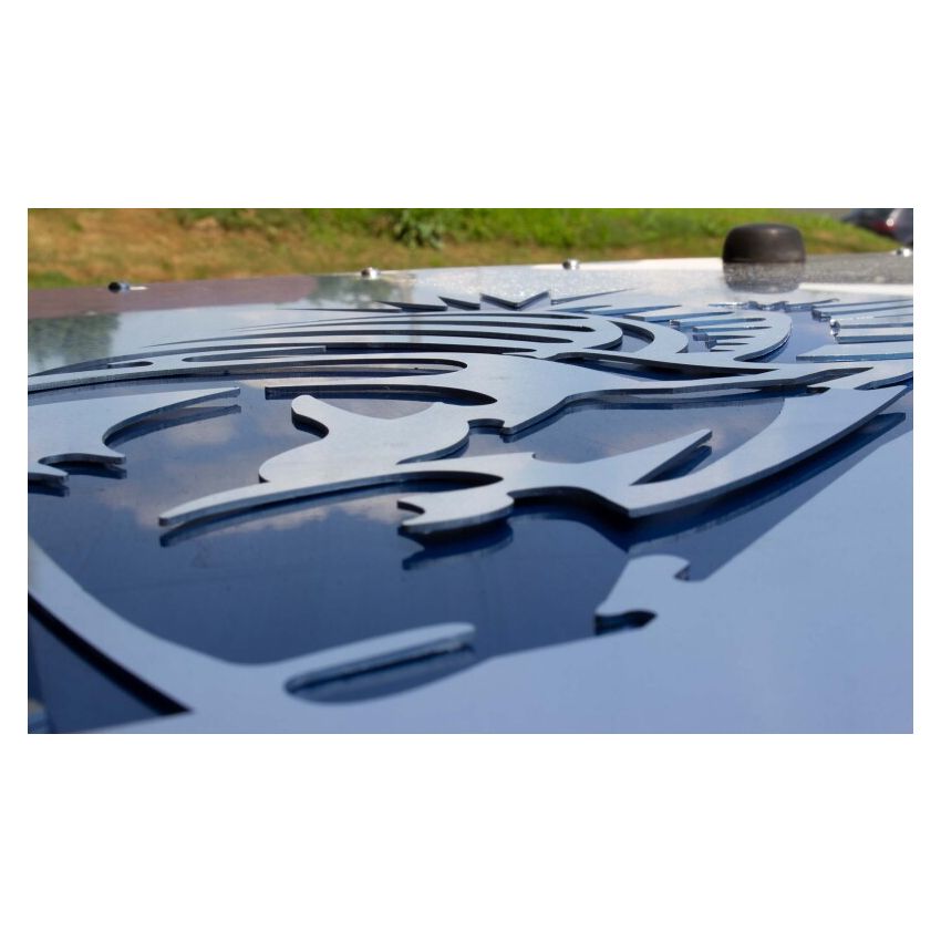 Fishbone Offroad 07-12 Jeep Wrangler JK Hood Louver - Black