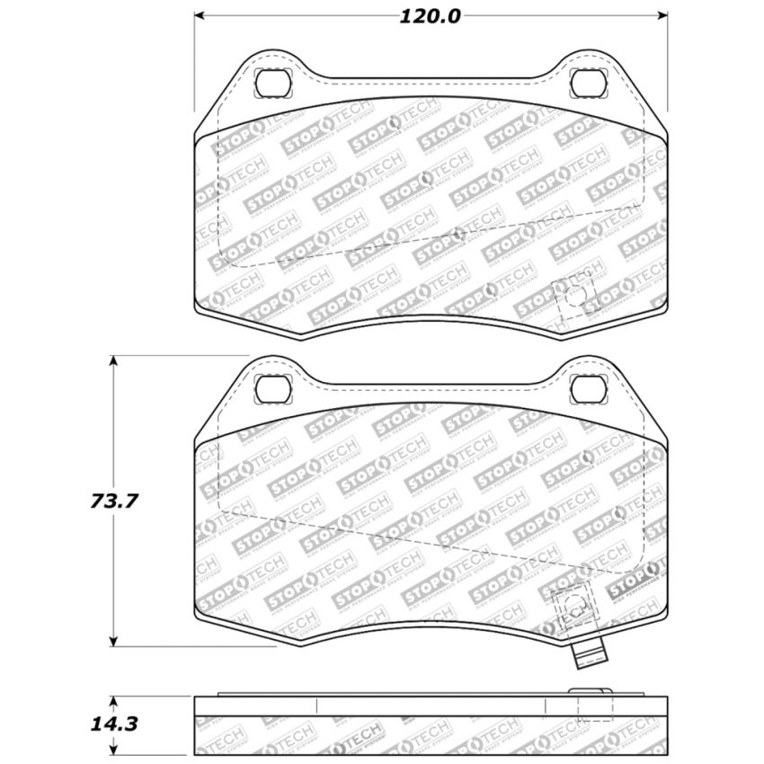 Stoptech 309.09600 Performance 02-07 350z/G35 w/ Brembo Front Brake Pads