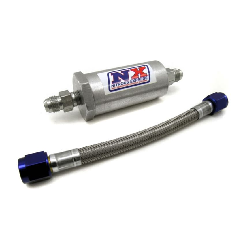 6an Pure-Flo Nitrous Filter w/7in S/S Hose