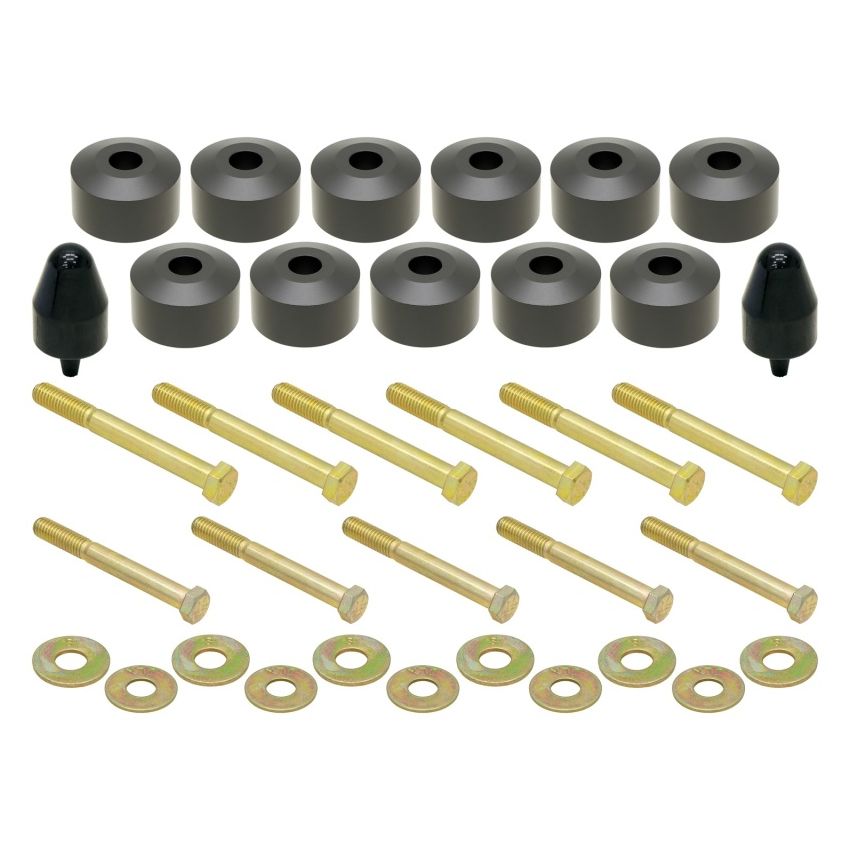 RockJock TJ/LJ/YJ Body Lift Kit 1in Lift w/ Hardware