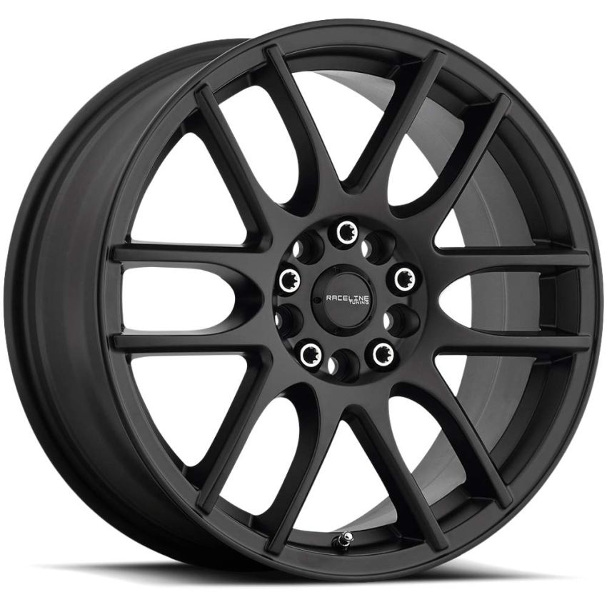 Raceline 141B Mystique 16x7in / 5x112/5x120 BP / 40mm Offset / 74.1mm Bore - Satin Black Wheel