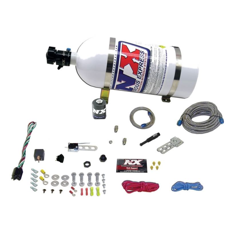 Nitrous Express Dry EFI Single Nozzle Nitrous Kit (35-150HP) w/15lb Bottle