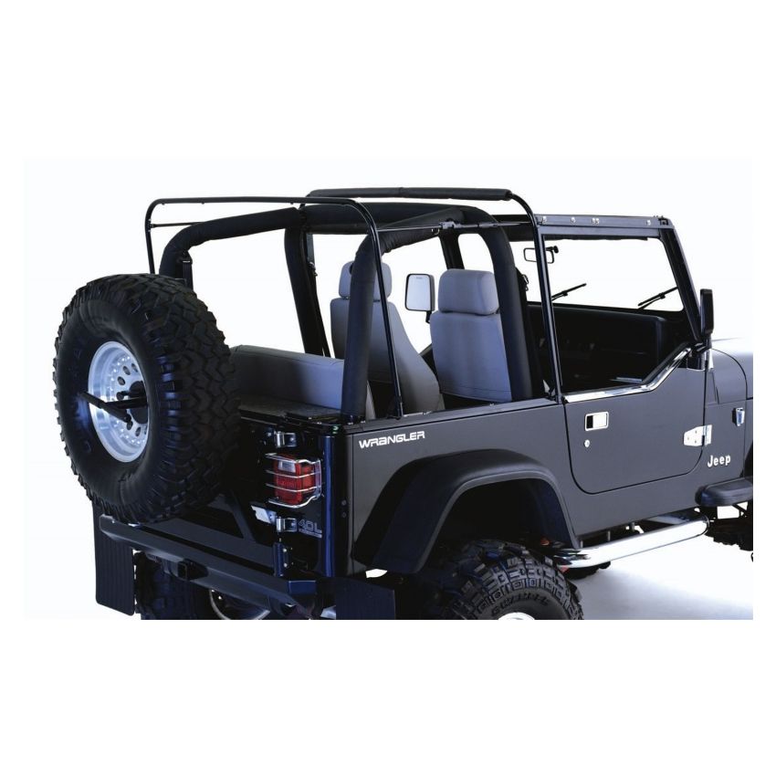 Rampage 1987-1995 Jeep Wrangler(YJ) Soft Top Hardware - Black