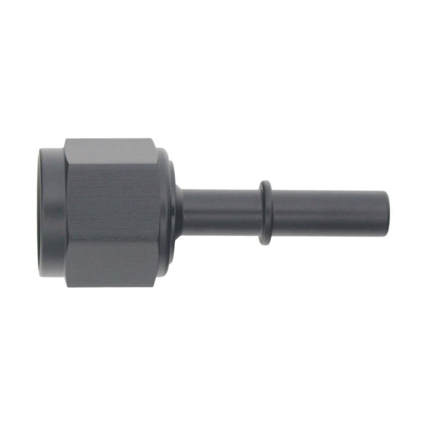 DeatschWerks 8AN Female Flare Swivel to 5/16in Male EFI Quick Disconnect - Anodized Matte Black
