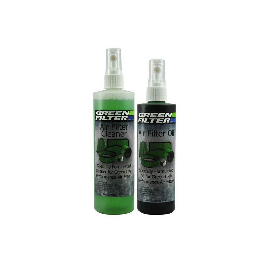 Green Filter USA 2000 Cleaner and Synthetic Oil Kit; 12oz. Cleaner; 8oz. Oil (Green)