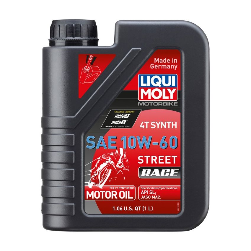 LIQUI MOLY 20070 Motorbike 4T Synth SAE 10W-60 Street Race