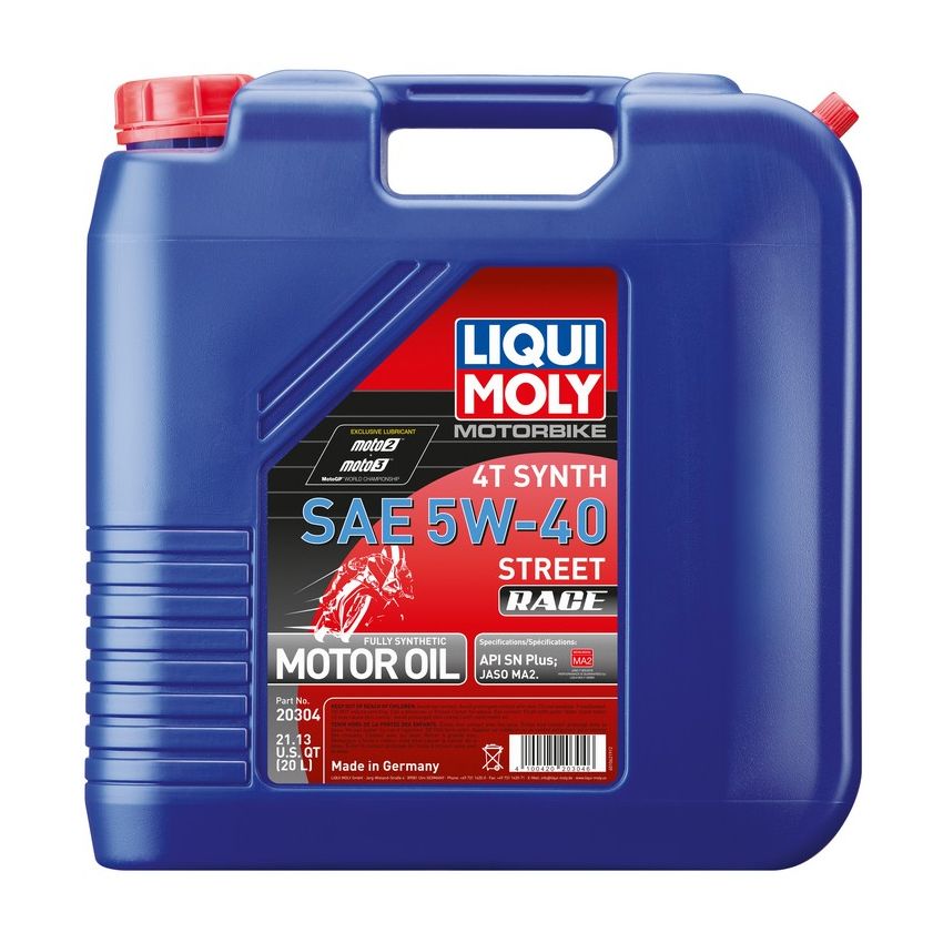 LIQUI MOLY 20304 Motorbike 4T Synth 5W-40 Street Race