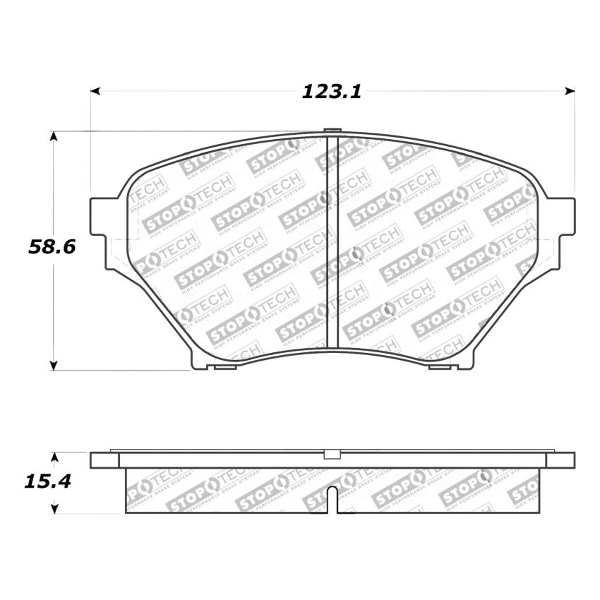 StopTech Performance 01-05 Miata w/ Sport Suspension Front Brake Pads D890