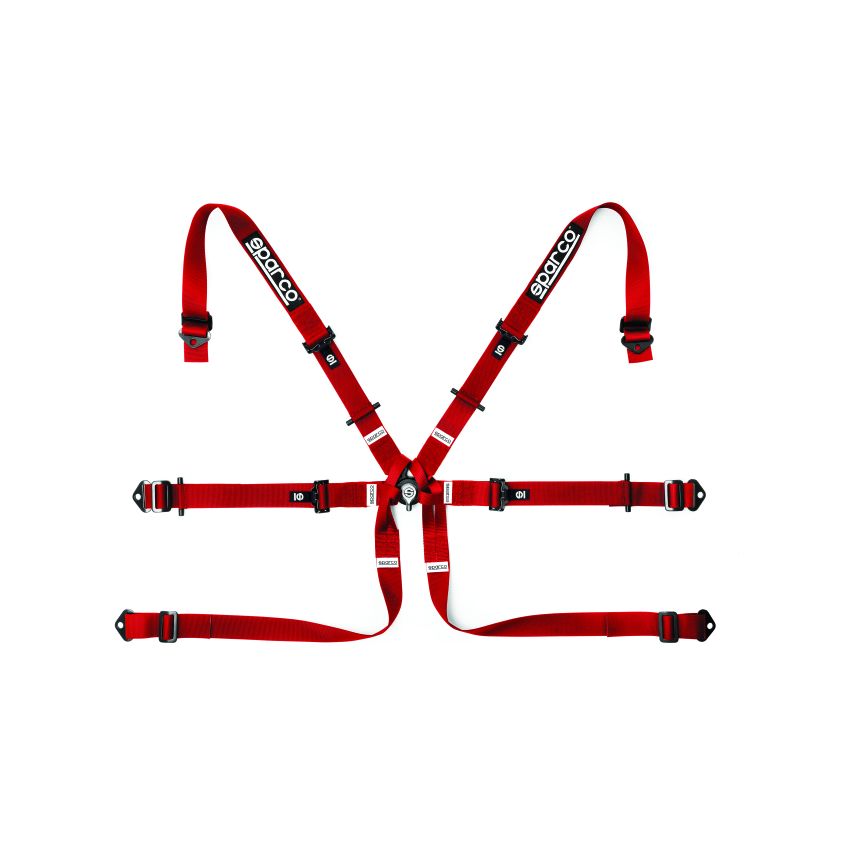 SPARCO 04819H2RS BELT 6 PNT 2in FORMULA RED
