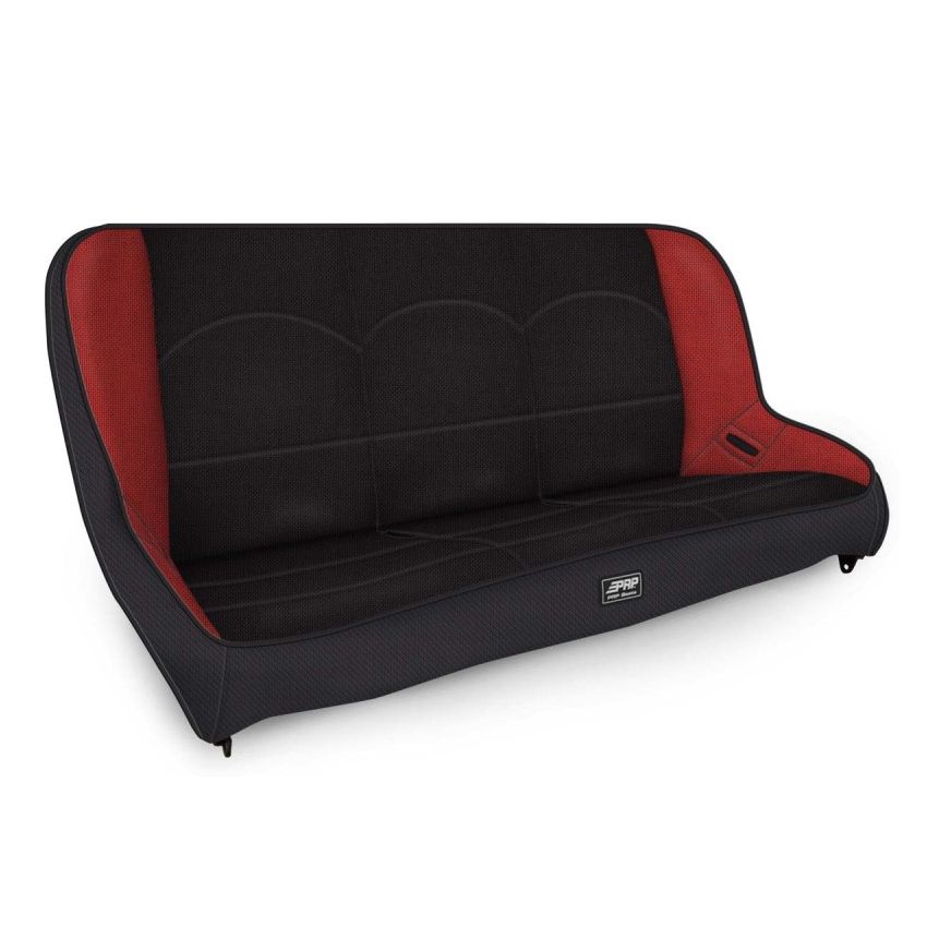 PRP Seats A3610-47-72 PRP Jeep JKU/JLU Low Back Rear Bench - Black/Red