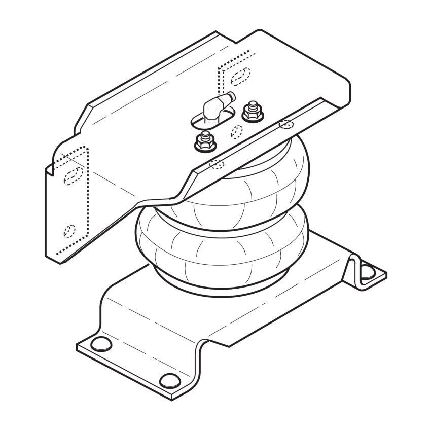 Firestone 2404 Ride-Rite Air Helper Spring Kit Rear Ford F550 / Ram 4500/5500 (W217602404)